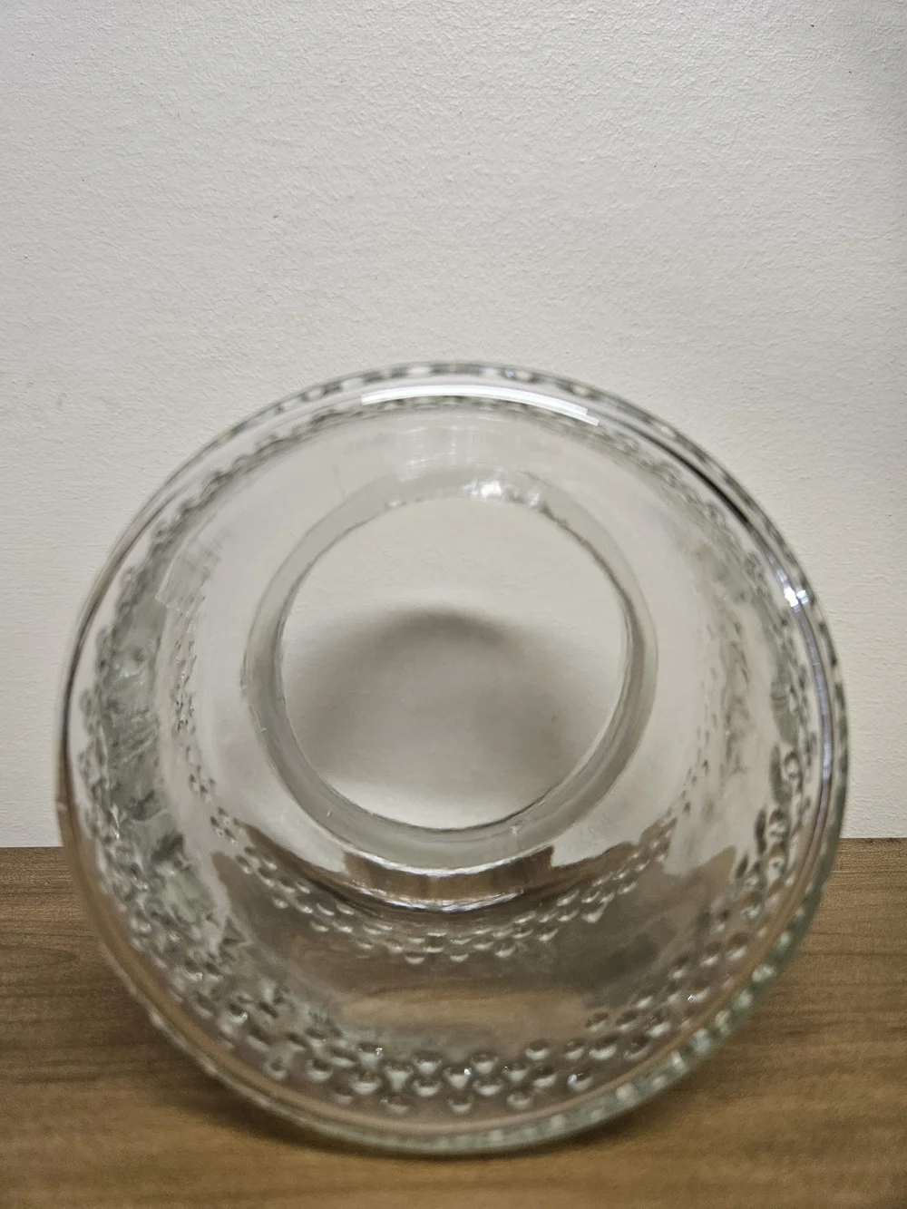 Vintage Hobnail Strawberry Glass Storage Jar